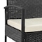 Manhattan Comfort Noli Steel Rattan 3-Piece Patio Conversation Set with Cushions in Cream OD-CV006-CR - alternate 7